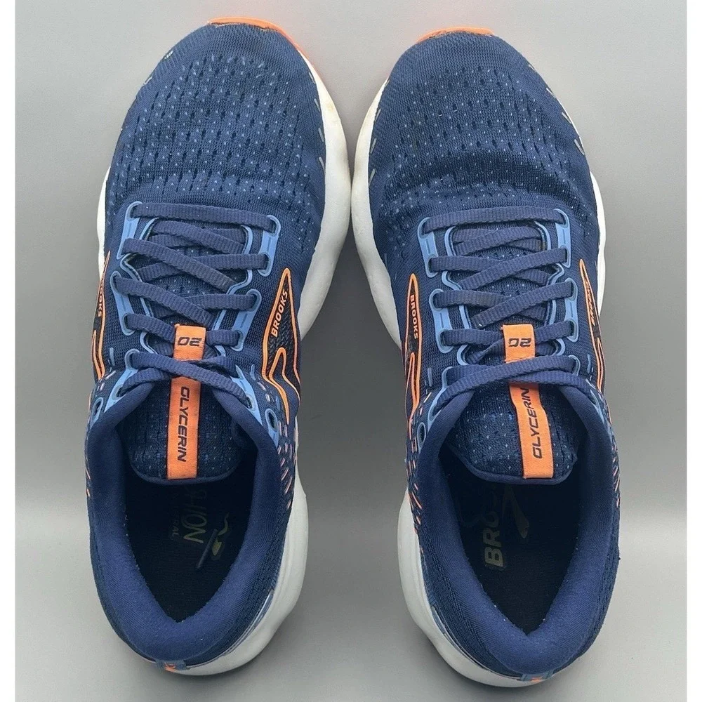 Brooks Glycerin GTS 20 Blue Orange Running Shoes - Men's Size 9.5 USED
